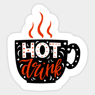 Coffee, Hot drink. Sticker